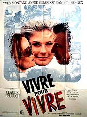 VIVRE POUR VIVRE Affiche du film - 1967 - Claude Lelouch Yves Montand Candice Bergen 120X160 CM