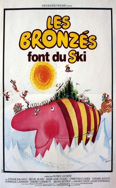 LES BRONZES FONT DU SKI Affiche du film - 1979 - Patrice Leconte Balasko Blanc Chazel Clavier 40X60